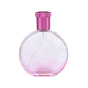 Garrafa de vidro spray de perfume rosa portátil em miniatura