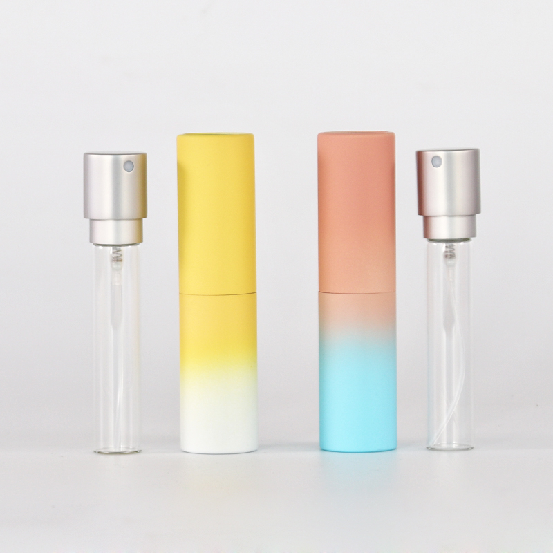 Atomizador de perfume colorido de 10 ml com design torcido